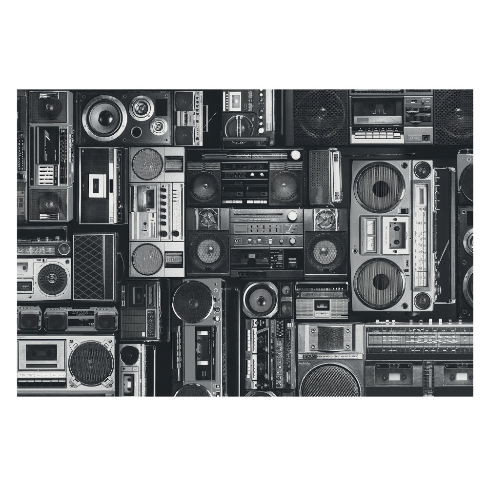 Fototapeta z radiowym wzorem w stylu retro