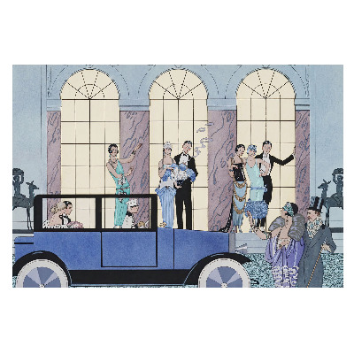 Fototapeta do salonu z motywem eleganckich postaci z lat 20.