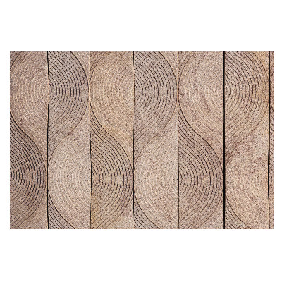 Fototapeta na wymiar do sypialni z motywem geometrycznych fal drewna
