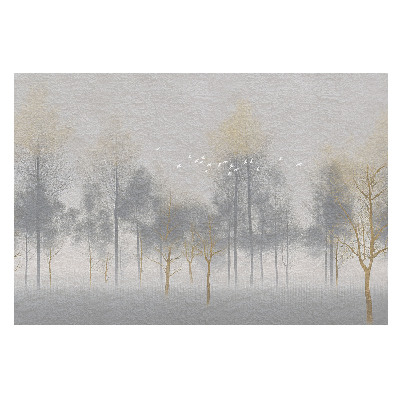 Fototapeta flizelinowa z minimalistyczną sceną leśną do salonu