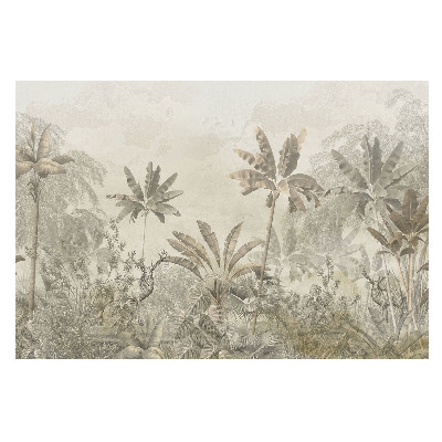Fototapeta flizelinowa do salonu w motywie palm w ciepłej tonacji