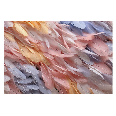 Fototapeta z nadrukiem na flizelinie z motywem lekkich pastelowych piór