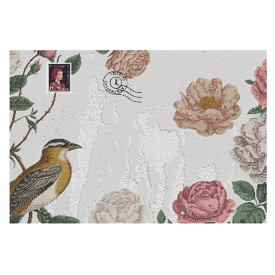 Nowoczesna fototapeta na wymiar z motywem ptaka na tle w stylu vintage
