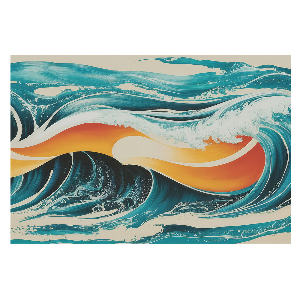 Fototapeta do salonu Energetyczny ocean barwnych fal