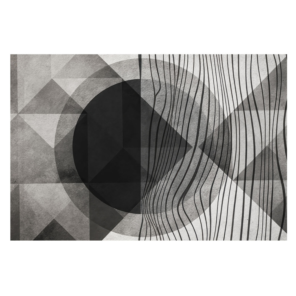 Tapeta fotograficzna flizelinowa z motywem szarych geometrycznych wzorów