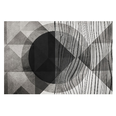 Tapeta fotograficzna flizelinowa z motywem szarych geometrycznych wzorów
