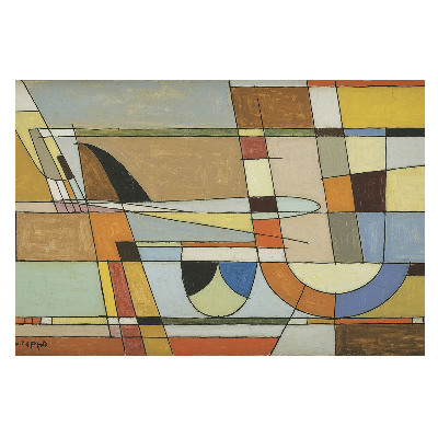 Fototapeta z abstrakcyjnym układem geometrycznych kształtów