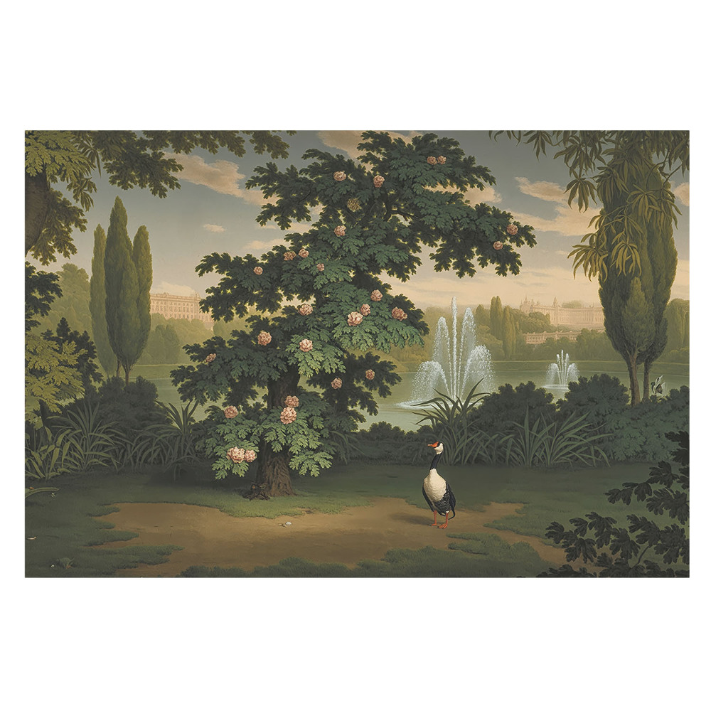 Fototapeta „Ptasi raj w naturalnym ogrodzie”