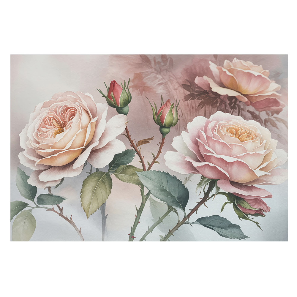 Fototapeta „Klasyczna elegancja pastelowych róż”