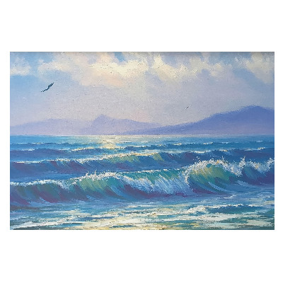 Nowoczesna fototapeta na wymiar Granatowy rytm oceanicznej toni