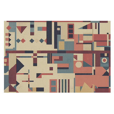 Fototapeta na flizelinie z geometrycznym motywem w żywych kolorach