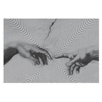 Fototapeta z abstrakcyjnym motywem rytmu geometrycznych dłoni