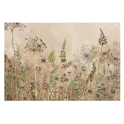 Nowoczesna fototapeta na wymiar z roślinnym motywem w pastelowych barwach