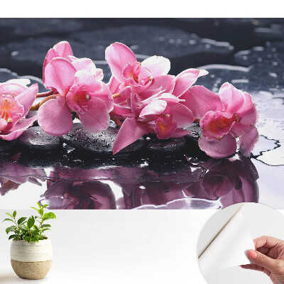 Fototapeta z nadrukiem samoprzylepna harmonia różowej orchidei