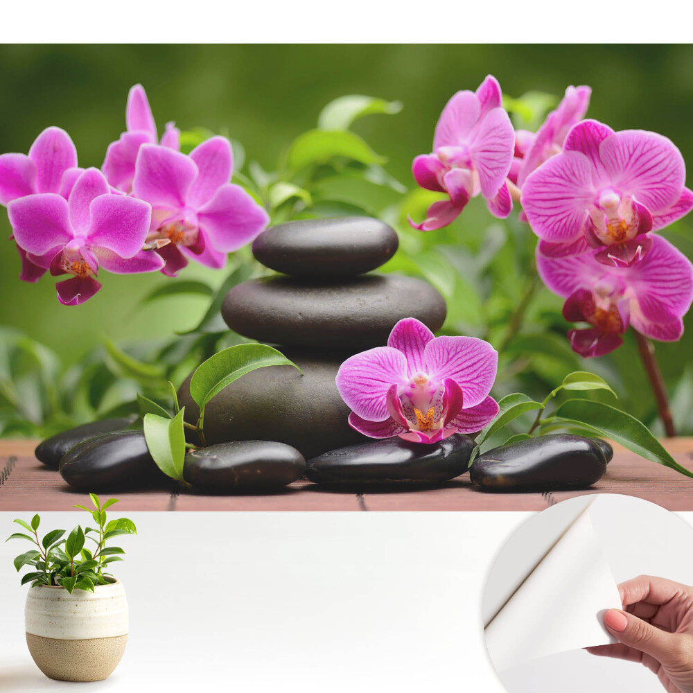 Fototapeta na wymiar Stylowy balans orchidei