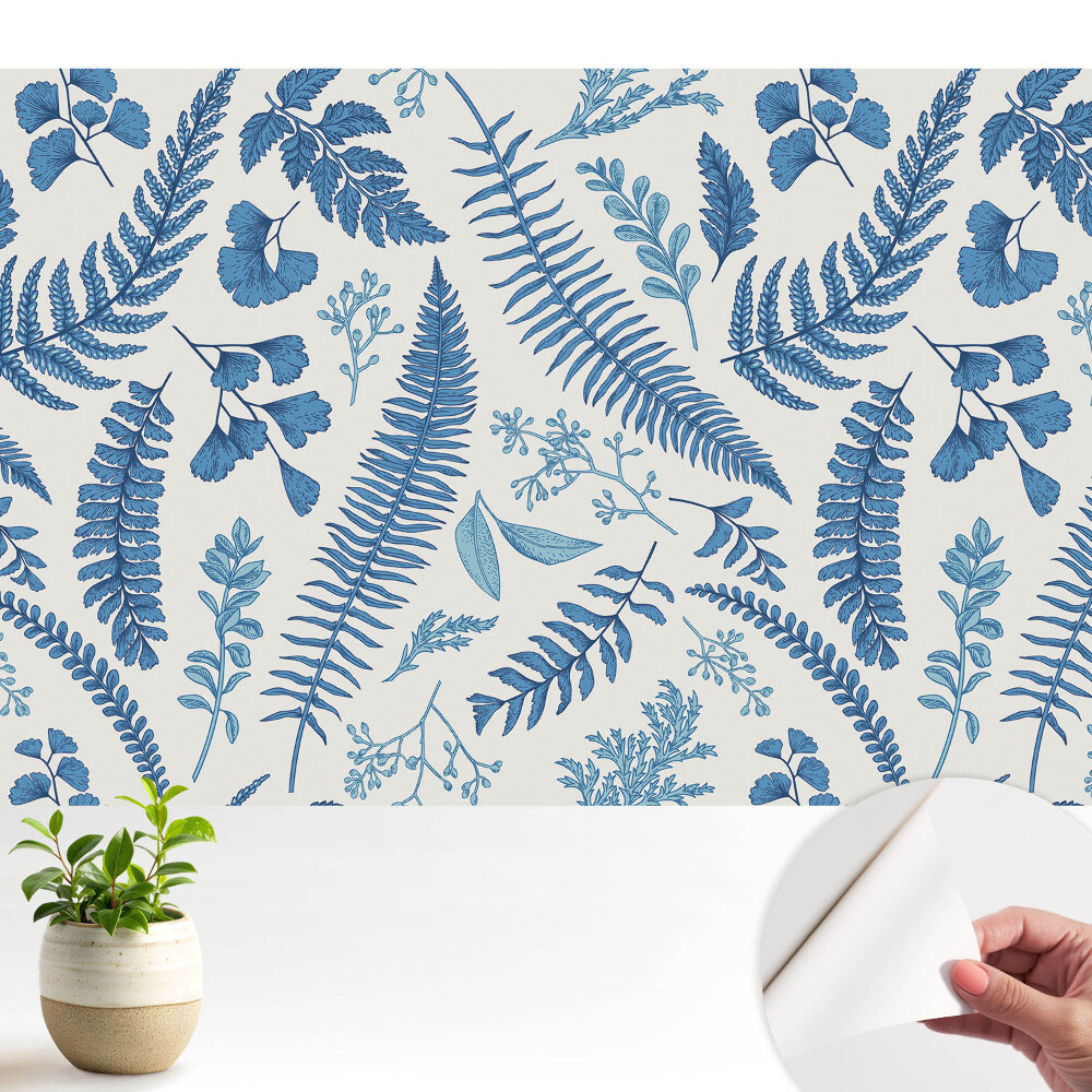 Fototapeta z nadrukiem samoprzylepna Chłód błękitnych liści