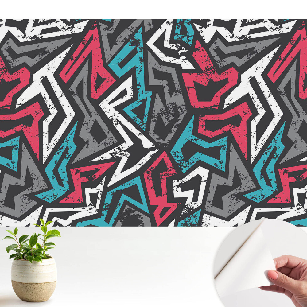 Fototapeta do sypialni z motywem miejskiej energii i graffiti