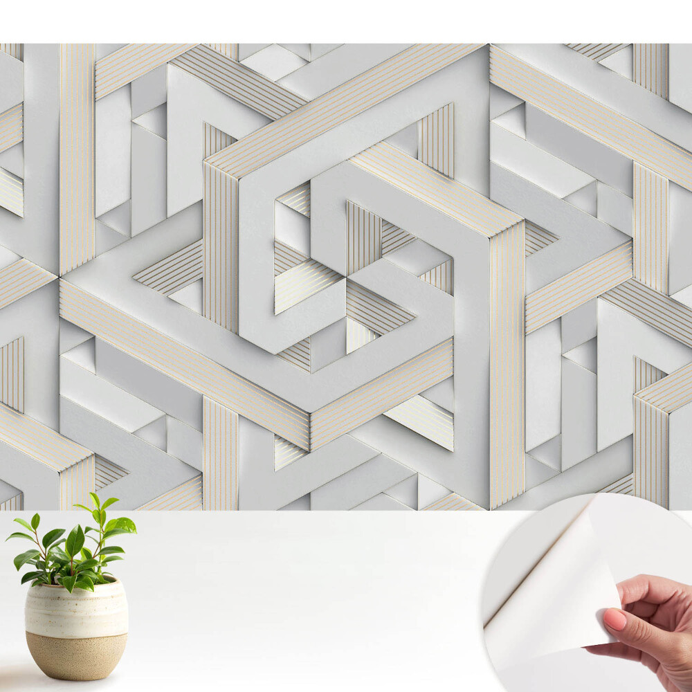 Nowoczesna fototapeta na wymiar Trójwymiarowa iluzja geometrii