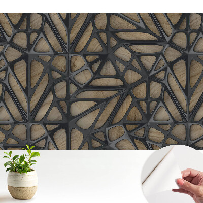 Fototapeta z nadrukiem samoprzylepna ażurowy design drewniany