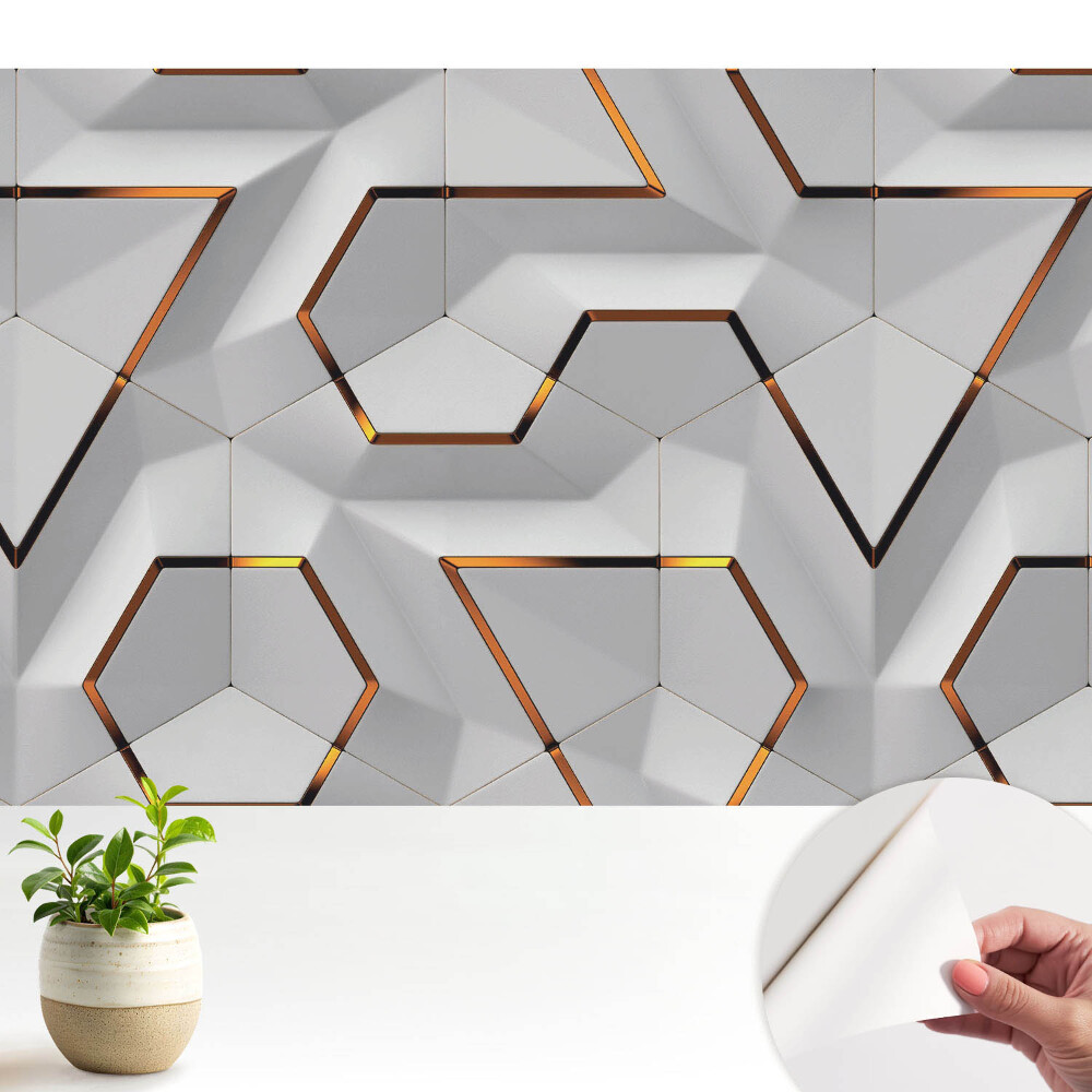 Fototapeta do sypialni geometryczna aranżacja przestrzenna