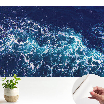 Nowoczesna fototapeta na wymiar z energetycznymi falami oceanicznymi