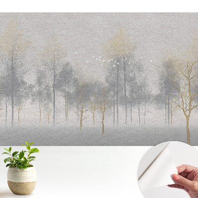 Fototapeta do sypialni minimalistyczna scena leśna