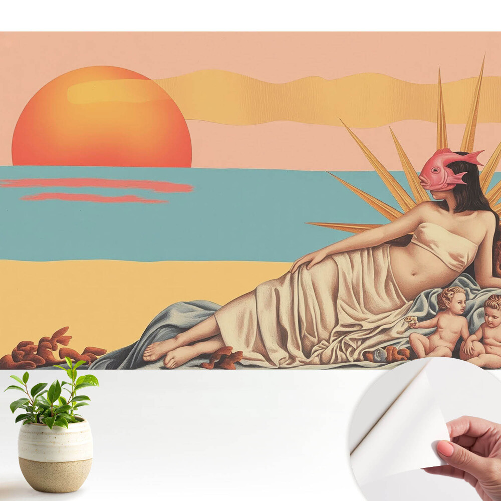 Fototapeta surrealistyczny zachód pastelowy