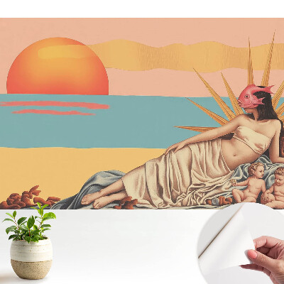 Fototapeta surrealistyczny zachód pastelowy