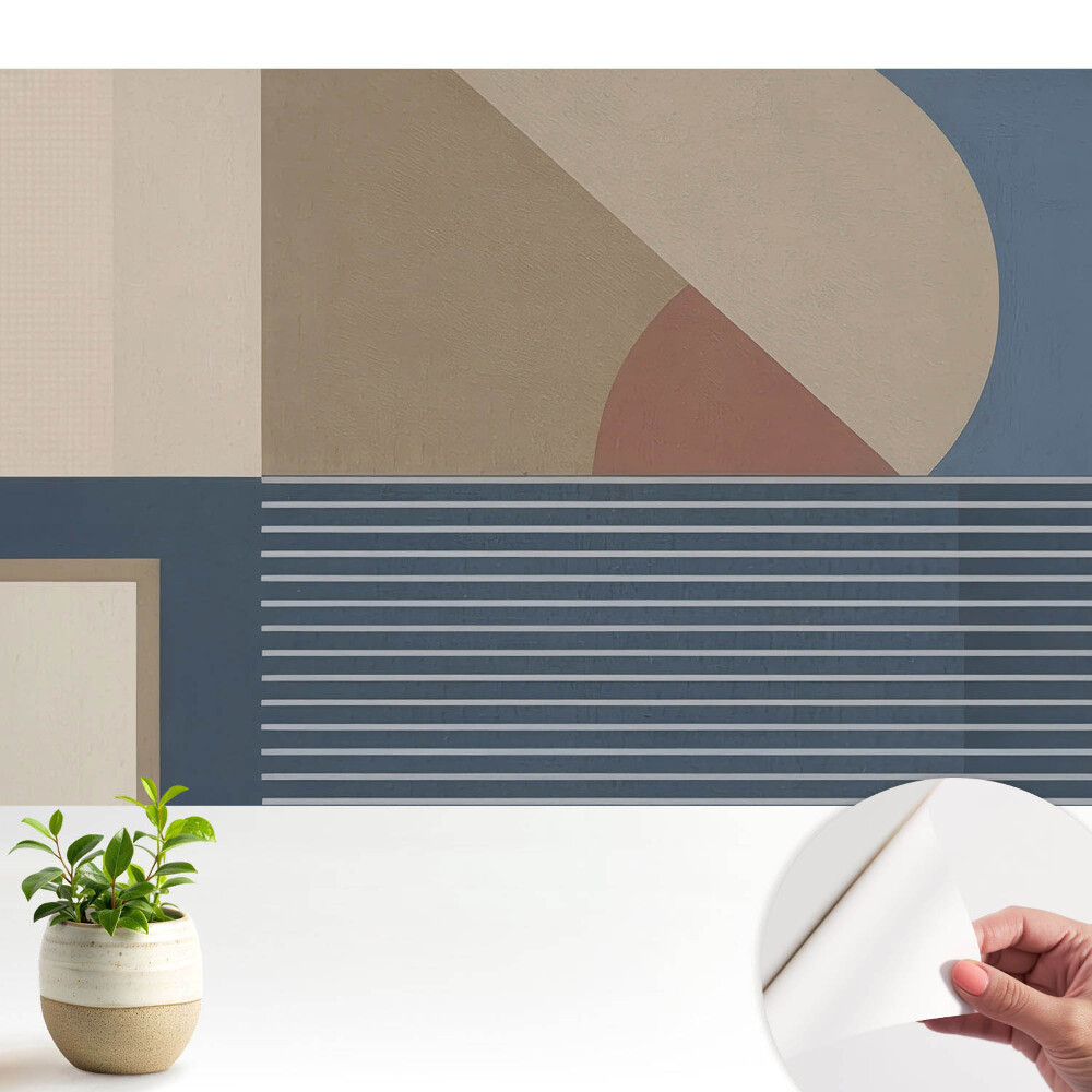 Fototapeta samoprzylepna do salonu w stylu geometrycznego minimalizmu o eleganckim charakterze