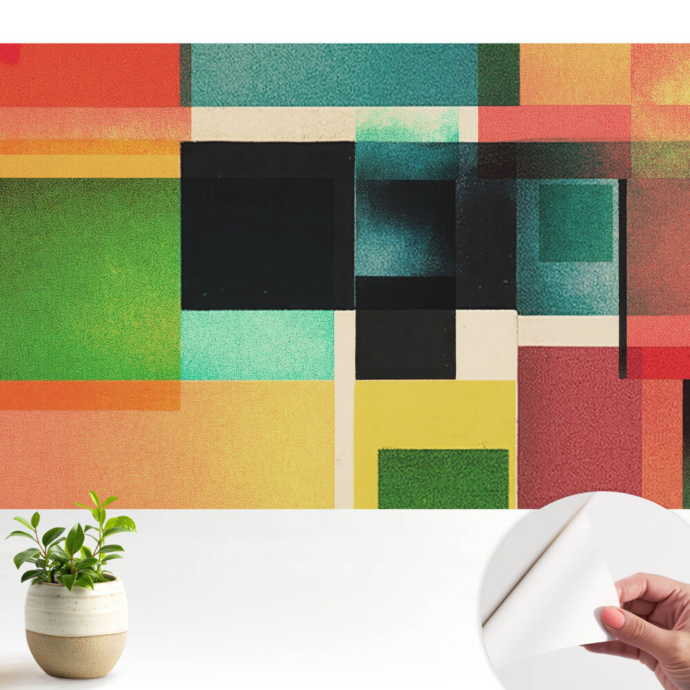 Fototapeta na wymiar Symetria barwnych figur geometrycznych