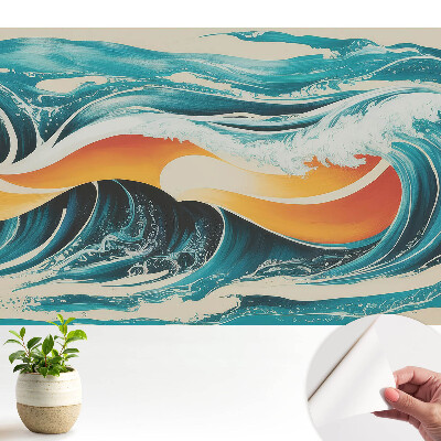 Fototapeta Energetyczny ocean barwnych fal