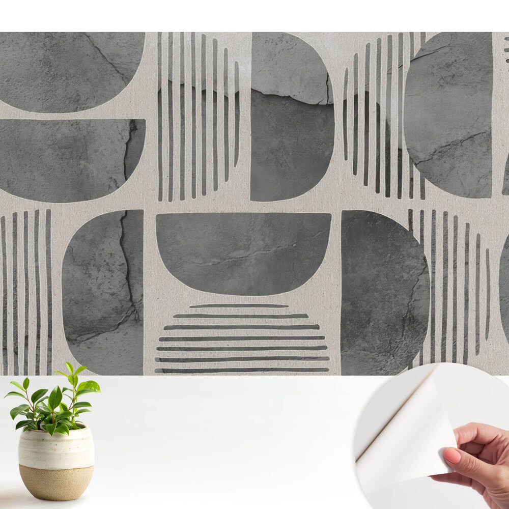 Tapeta fotograficzna samoprzylepna z motywem minimalistycznych nowoczesnych form geometrycznych