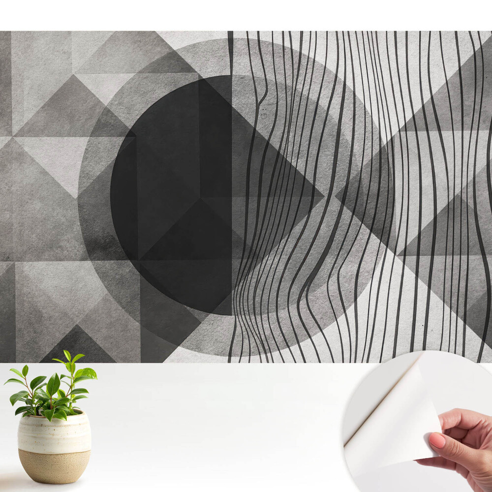 Nowoczesna fototapeta na wymiar ze stylowym motywem szarych geometrycznych wzorów