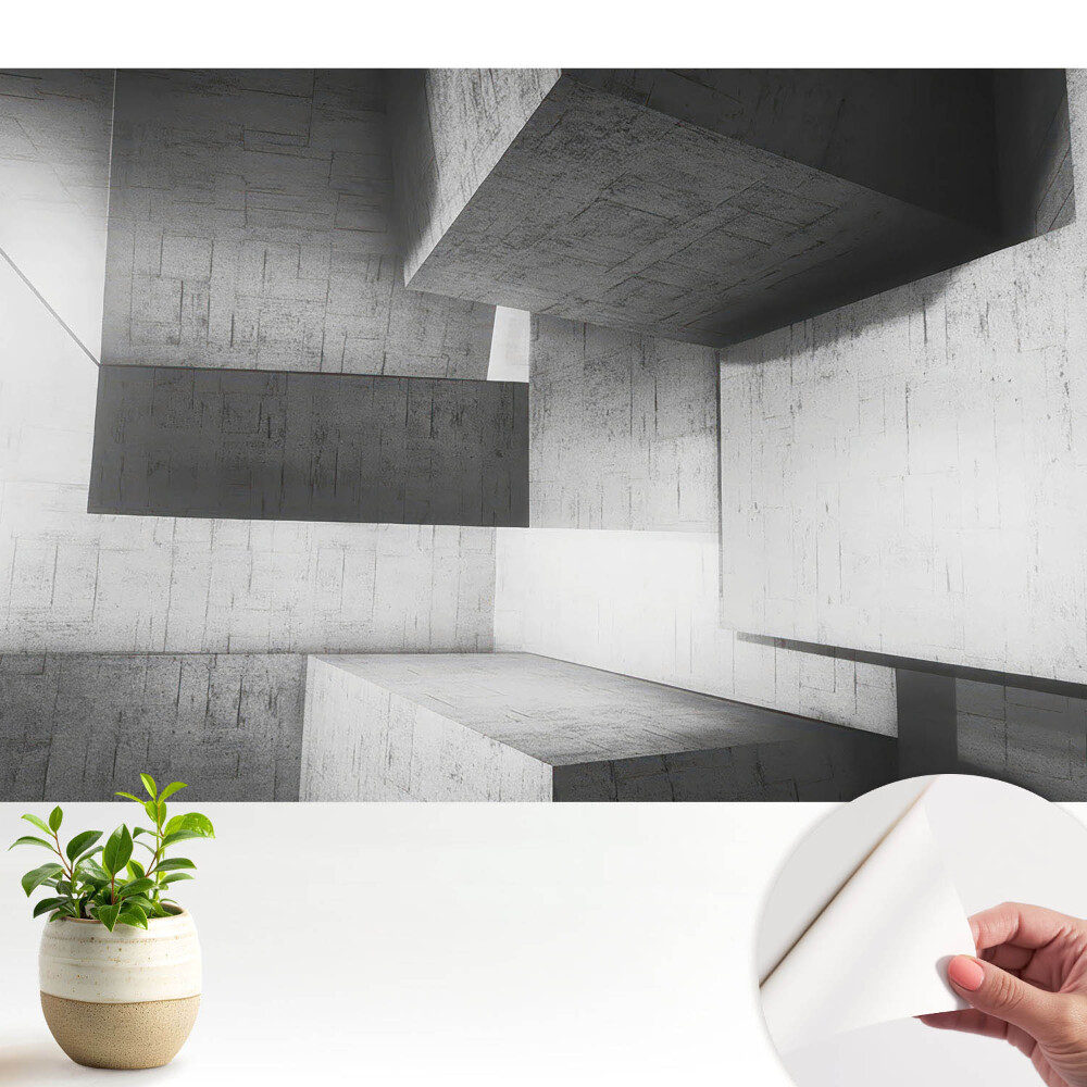 Fototapeta do salonu z minimalistycznym zarysem geometrycznych brył