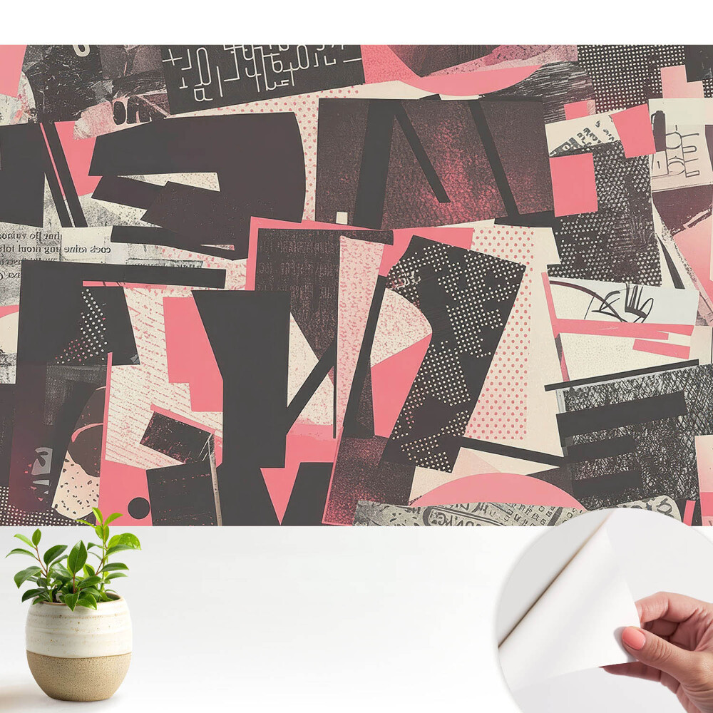 Fototapeta Barwny chaos geometrycznego kolażu