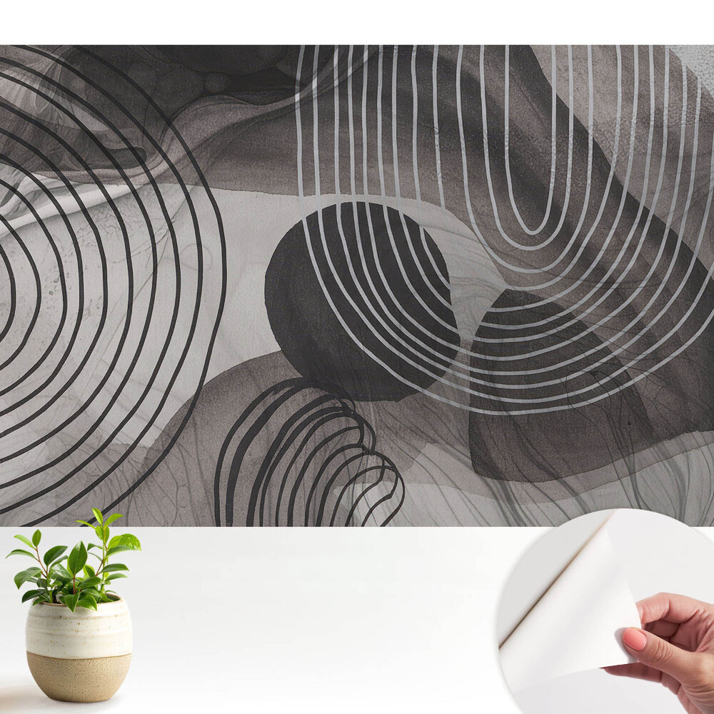 Fototapeta z nadrukiem samoprzylepna kontrastowy ład geometrycznych form