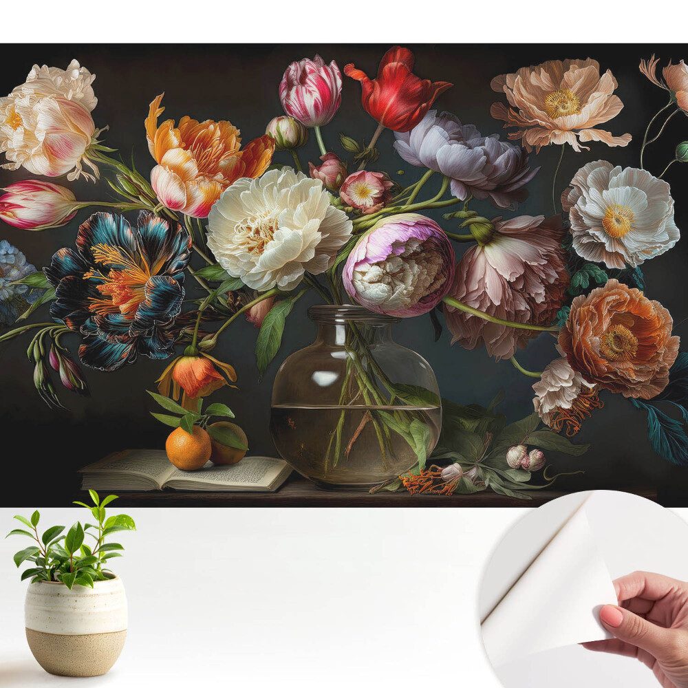 Fototapeta samoprzylepna do sypialni szlachetny bukiet wazowy