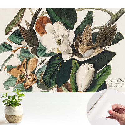 Fototapeta do sypialni Magnolie i ptaki
