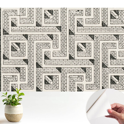 Tapeta fotograficzna samoprzylepna Geometryczny labirynt cegieł