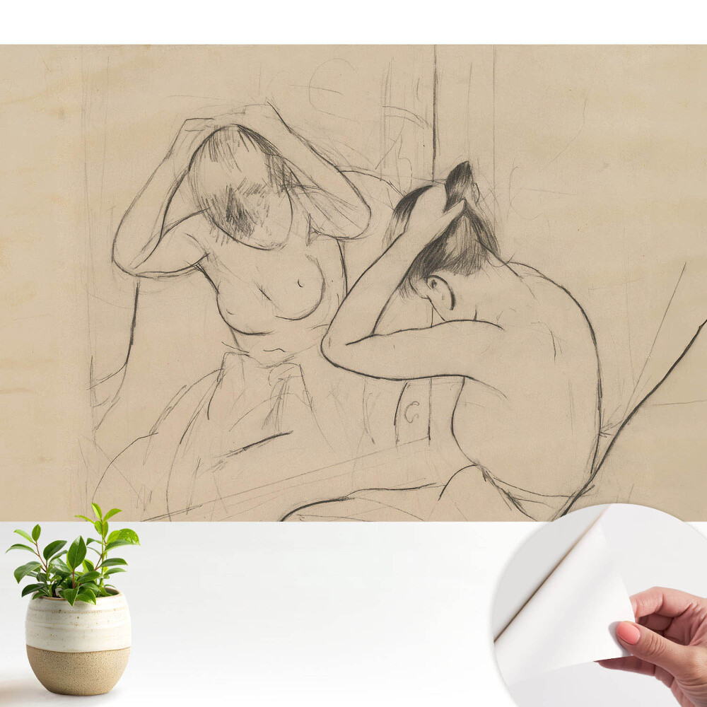 Fototapeta samoprzylepna do salonu Elegancka dama przy lustrze