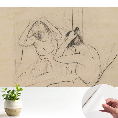 Fototapeta samoprzylepna do salonu Elegancka dama przy lustrze