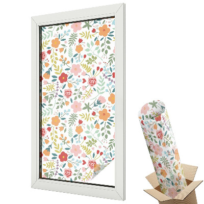 Witraż naklejka na okno Niebieskie kropki akwarela harmonia