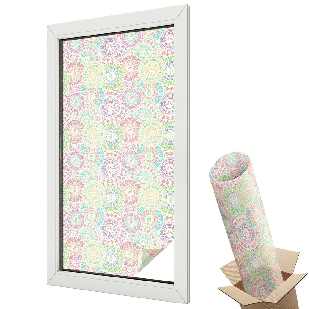 Dekoracyjna folia okienna Akwarelowe kwiaty rozproszone