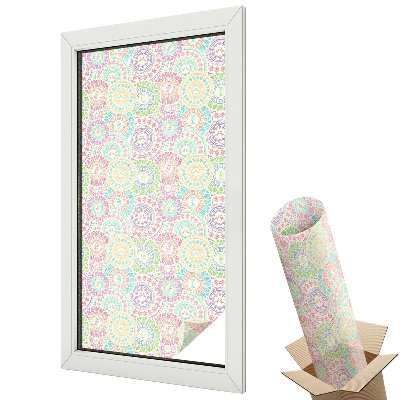 Dekoracyjna folia okienna Pastelowe mandale boho harmonia