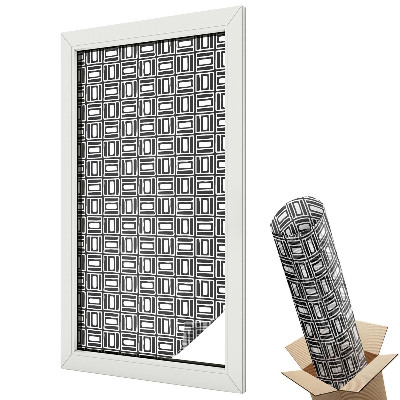 Dekoracyjna folia okienna Geometryczne powtarzalne prostokąty