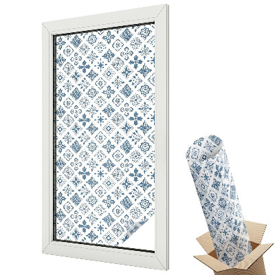 Witraż naklejka na okno Geometryczne romby kolory ziemi