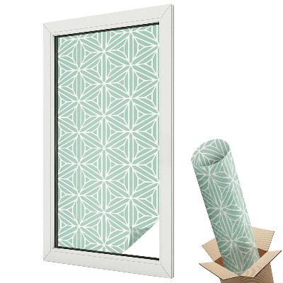 Mleczna folia na okno witraż Geometryczne kropki romby