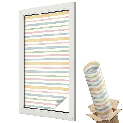 Dekoracyjna folia okienna Kolorowe paski pastelowe harmonie