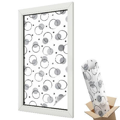 Witraż naklejka na okno Geometryczna siatka elegancka kompozycja