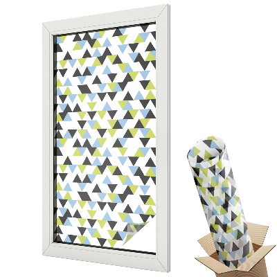 Witraż naklejka na okno Kolorowe pióra lekkość wzoru